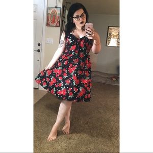 Vintage style floral hot topic dress